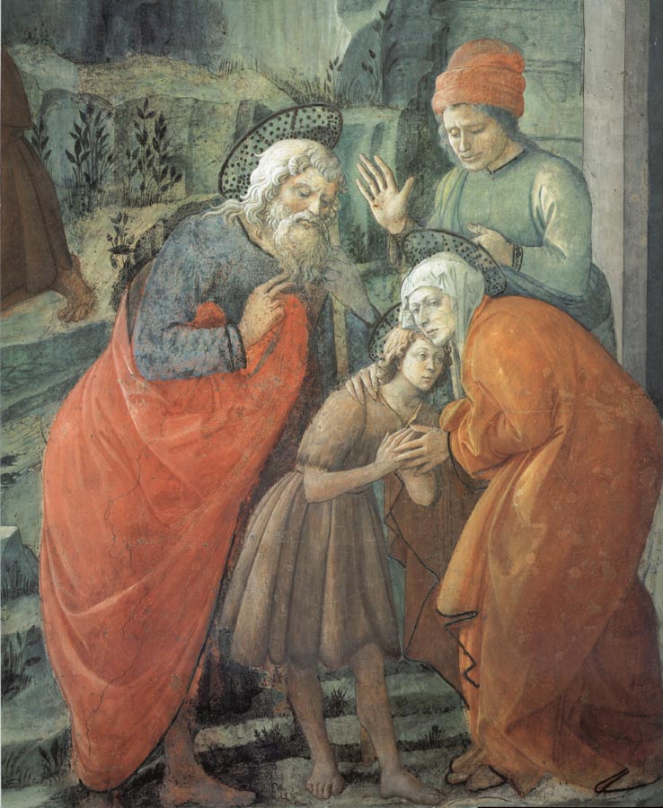 Fra Filippo Lippi Details of St John beids farewell to his parents